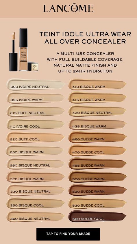 The Best Concealer With A Natural Matte Finish Check more at https://lifesstyle.lovestoblog.com/the-best-concealer-with-a-natural-matte-finish/ Lancome Concealer, Concealer Swatches, Dark Under Eyes, The Best Concealer, Long Lasting Foundation, Best Concealer, Full Coverage Concealer, Under Eyes, Dark Under Eye