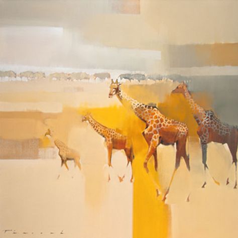 Peter Pharoah, African Animal Art, Contemporary Wildlife Art, South African Art, African Paintings, Knysna, Giraffe Art, African Art Paintings, South African Artists