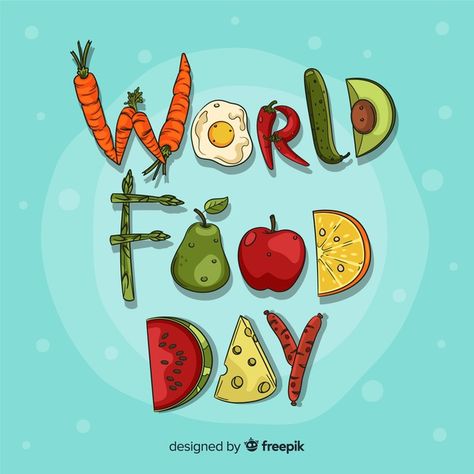 Food Day Poster, Bubble Wrap Crafts, World Food Day, Food Wastage, Food Day, Monthly Activities, World Food, Beauty Art Drawings, Food Science