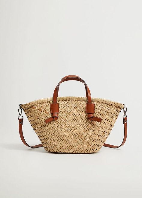 Mango Double Strap Mini Basket Bag Basket Bags, Big Shoulders, Straw Basket, Straw Tote Bag, 2024 Style, Straw Handbags, Straw Bags, Straw Tote, Woven Basket