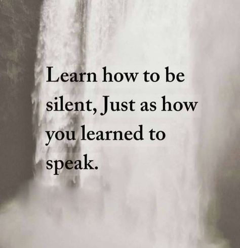 Learn how to be silent, just as how you learned to speak. Be Silent Quotes, Silent Quotes, Jesus Is Alive, Be Silent, Really Deep Quotes, Note To Self Quotes, S Quote, Reality Check, Self Quotes