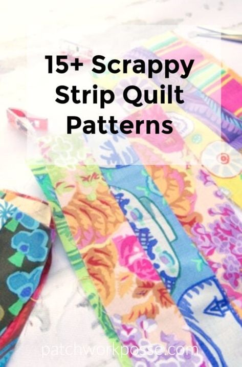 Strip Quilts Ideas Fabric Scraps, Strip Scrap Quilt, Scrap Strip Quilt Ideas, Scrap Quilts Patterns Leftover Fabric, Stripe Quilt Pattern, Strip Quilting, Machine Quilting Pattern, Strip Quilt Patterns, Layer Cake Quilt Patterns