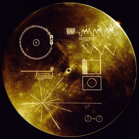 The Message Voyager 1 Carries for Alien Civilizations The "Golden Record" aboard the interstellar spacecraft is a time capsule of humanity,... Voyager Golden Record, Voyager Spacecraft, Golden Record, Queens Of The Stone Age, Neil Armstrong, The Solar System, Carl Sagan, Our Solar System, Space And Astronomy