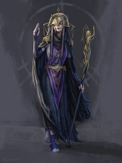 ArtStation - “Priestess of Shar” - Client IP Shadowfell Dnd, Dnd Priestess, Priestess Character Design, Fantasy Priestess, Priestess Art, Dark Priestess, Dnd Cleric, Dnd Ideas, Forgotten Realms