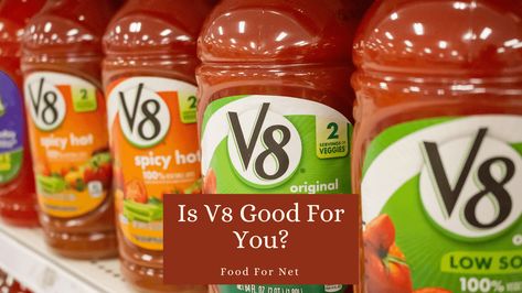 It’s easy to rattle off reasons for seeing V8 vegetables juice as a healthy choice. The drink is made from pureed vegetables, after all, so it offers plenty of vitamins, minerals, and antioxidants. But, is V8 good for you? That’s a question we need to ask, as most foods aren’t as straightforward as they first […] The post Is V8 Good For You? first appeared on Food For Net. V8 Juice, Metabolic Diet, Hydrating Drinks, Healthy Choice, Peach Mango, Vegetable Juice, Tomato Juice, Acai Berry, Productivity Hacks