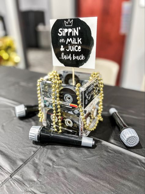 Bronx Themed Party, Biggie Party Theme, Biggie Smalls Second Birthday Party, The Notorious One Birthday Party Centerpieces, Ain’t Nothing But A 3 Thang, Straight Outta My Thirties Party Ideas, Hip Hop Party Centerpiece Ideas, Snoop Dogg Party Theme, Aint Nothing But A 3 Thang