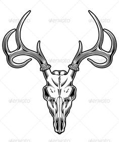 Elk Skull Tattoo, Oni Maske, Elk Skull, Deer Skull Tattoos, Bull Skull Tattoos, Hunting Tattoos, Head Skull, Deer Tattoo, Edible Cupcake Toppers