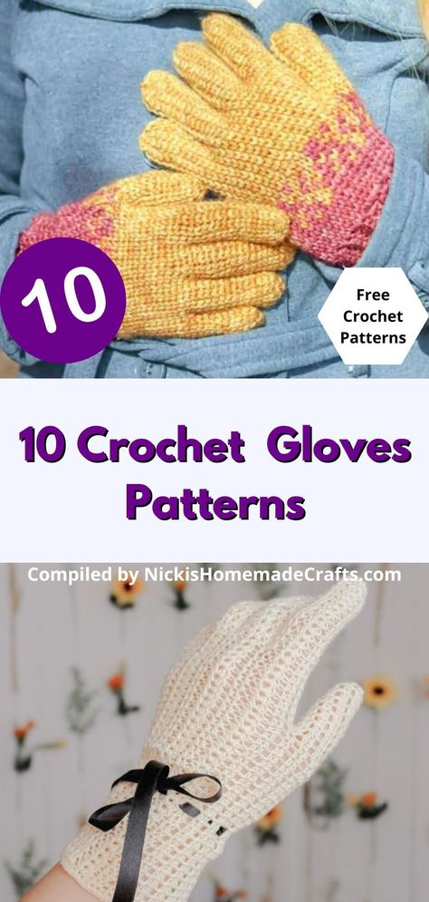 Unlock your creativity and add some unique flair to any outfit with these free crochet patterns for lacy to thick gloves! With 10 adorable patterns, you will have plenty of options to choose from and the ability to mix and match the patterns with different color and texture variations. Whether you are looking for the perfect accessory to match your outfit or a special one-of-a-kind item, these gloves are sure to make a statement. Free Gloves Crochet Pattern, Glove Pattern Crochet, Fingerless Mittens Crochet Free Pattern, Crochet Finger Gloves Free Pattern, Crochet Gloves With Fingers Free Pattern, Crochet Glove Patterns Free, Crocheted Gloves Free Pattern, Fingerless Gloves Pattern Crochet, Crochet Hand Pattern Free