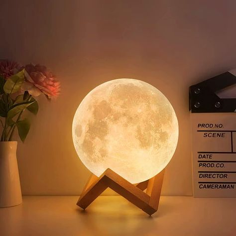 Moon Light Lamp, Night Lamp For Bedroom, Lamp 3d, Moon Lamp, Rechargeable Lamp, Lampe Decoration, Mould Design, Touch Lamp, Lamp For Bedroom