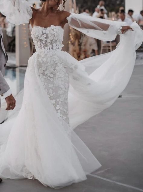 Corset Wedding Dresses With Sleeves, Ethereal Long Sleeve Wedding Dress, Timeless Wedding Dress Elegant Sleeves, Layered Tulle Wedding Dress With Sleeves, Lace And Bling Wedding Dress, Wedding Dress With Shoulder Sleeves, Extravagent Wedding Dresses, Wedding Removable Skirt, Fall Winter Wedding Dresses