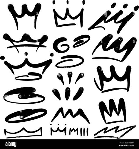 Graffiti Tag Add Ons, Spray Paint Font, Crown Paint, Crown Paints, Arrow Art, Graffiti Tagging, Urban Street Art, Graffiti Font, Paint Line