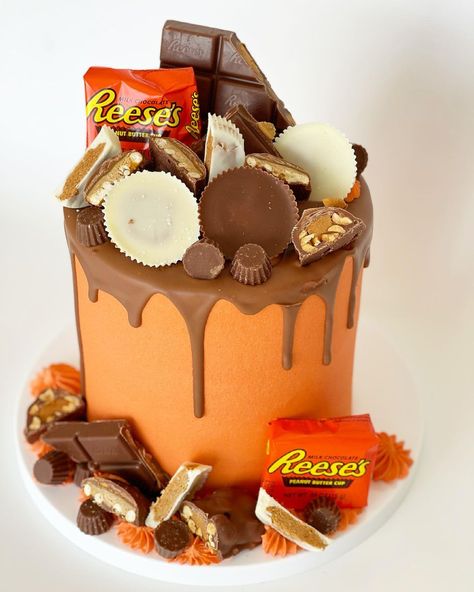 Reese's Birthday Cake, Reece’s Birthday Cake, Reeses Cake Ideas, Reese Cake Birthday, Reese’s Birthday Party, Reeses Cake Decoration, Reese’s Cake Decoration, Reese Birthday Cake, Reece’s Cake