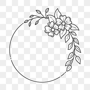 Decorative Circle Border, Borders And Frames Flowers, Border Design Circle, Floral Border Design Drawing, Flower Circle Drawing, Round Border Design, Circle Border Design, Floral Circle Border, Circle Flower Frame