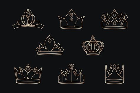 Wedding Ring Graphic, Geometric Crown, Crown Illustration, Diamond Graphic, Geometric Diamond Design, Crown Queen, Diamond Vector, Royal Crowns, Pink Crown