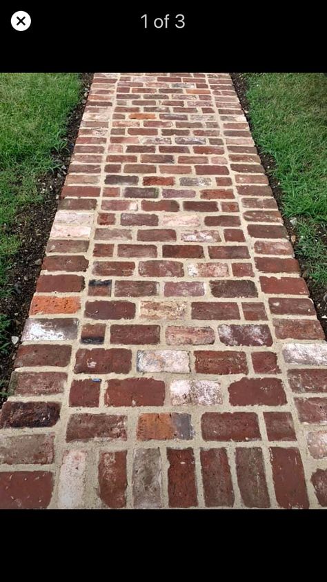 Brick sidewalk to entry Brick Sidewalk Patterns, Brick Paver Sidewalk Ideas, Brick Paver Sidewalk, Paver Brick Patio Ideas, Brick Sidewalk Ideas, Brick Sidewalk Front Walkway, Brick Walkways To Front Door, Brick Patio Patterns, Brick Walkway Ideas