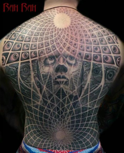 Jerkstunts.com Alex Grey Tattoo, Backpiece Tattoo, Monster Tattoo, Tool Tattoo, Flash Ideas, Full Tattoo, Tattoo Henna, Full Back Tattoos, Geometric Tattoo Design