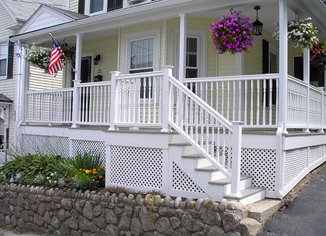 small sized lattice under deck - Google Search Lattice Under Deck, Porch Lattice, Lattice Deck, Material Styles, Sunroom Remodel, Deck Skirting, Under Deck, Square Lattice, Diy Balcony