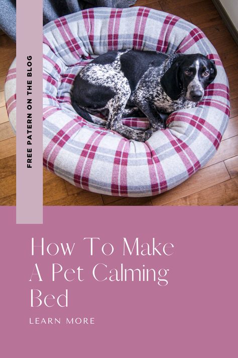 Diy Dog Cushion, Beds For Dogs Diy Ideas, Making A Dog Bed Diy, Diy Pet Bed Small Animals, Diy Dog Beds For Large Dogs Easy, Diy Bolster Dog Bed, Kitten Beds Diy Ideas, How To Make A Dog Bed, Diy Dog Beds For Large Dogs