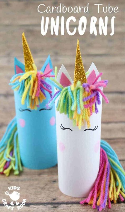 Craft Kids, Natal, Paper Towel Roll Art, Brick Crafts, Unicorn Craft, Kids Craft Room, Unicorn Crafts, Hand Crafts For Kids, Easter Decorations Kids