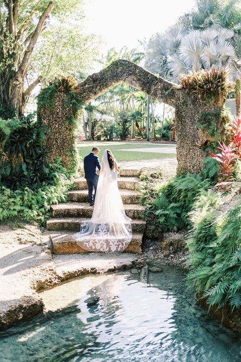 Wedding Venues Miami, Miami Beach Botanical Garden Wedding, Villa Toscana Wedding Miami, Miami Wedding Ideas, Outdoor Wedding Florida, Wedding In Florida, Garden Wedding Florida, Florida Destination Wedding, Beach Wedding Florida