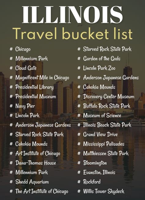 An easy-to-edit bucket list template for Google Docs. Illinois Travel Places To Visit, Illinois Bucket List, Bucket List Template, Family Experiences, 50 States Travel, Rhode Island Travel, Illinois Travel, Traveling Ideas, South Carolina Travel