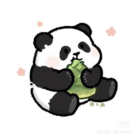 Chibi Panda Drawing, Panda Icons Aesthetic, Cute Panda Cartoon Kawaii, Kawaii Panda Drawing, Panda Drawing Easy, Panda Drawings, Chibi Panda, Panda Icon, Cute Panda Drawing