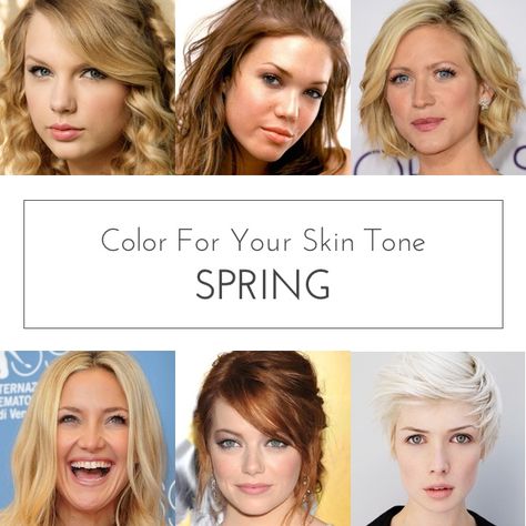 Best Colors for:  Warm Spring, Light Spring, & Clear Spring Skin Tones  -  especially near the face Spring Skin Tone, Spring Skin, Light Spring Colors, Colors For Dark Skin, Mode Tips, Spring Color Palette, Warm Skin Tone, Cool Skin Tone, Spring Hair Color