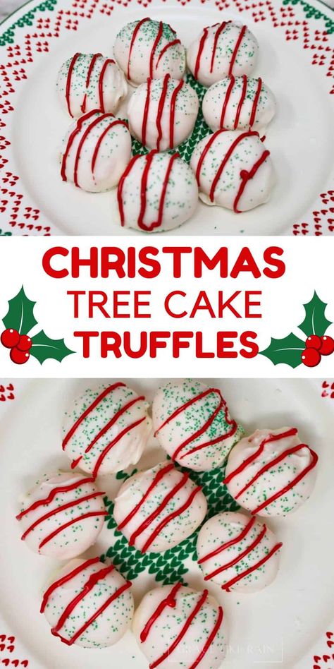 Christmas Tree Cake Truffles: Easy Cake Balls Recipe - Grace Like Rain Blog Easy Cake Balls Recipe, Holiday Cake Balls, Cake Truffles Recipe, Christmas Cake Balls, Cake Balls Recipe, Truffle Recipe Easy, Cake Ball Recipes, Easy Truffles, Christmas Truffles