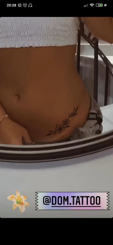 Pelvis Tattoos Women, Pelvic Tattoos, Stomach Tattoos Women, Basic Tattoos, Small Girly Tattoos, Crazy Tattoos, Waist Tattoos, Belly Tattoos, Hidden Tattoos