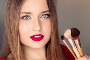 Beauty, makeup and cosmetics, face portrait of beautiful woman with make-up brushes, luxury cosmetic product, makeup artist or beauty blogger concept. Luxury Cosmetics, Face Portrait, Beauty Blogger, Makeup Brushes, Beautiful Woman, Makeup Artist, Beauty Makeup, Blogger, Makeup