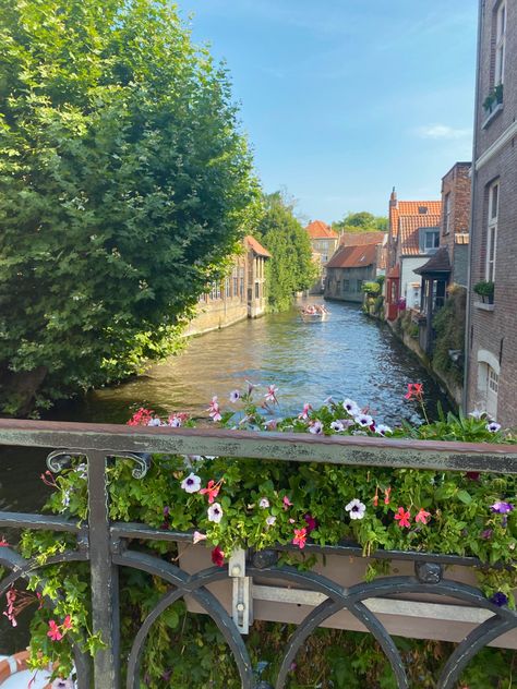 #bruges #belgium #europe #travel #vacation #river #nature #bridge #aesthetic Belgium Beautiful Places, City River Aesthetic, The Netherlands Travel, Bruges Belgium Aesthetic, Brugge Aesthetic, Brussels Aesthetic, Belgium Nature, Belgium Summer, Belgium Aesthetic