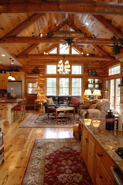 Attractive Log Cabins Small Log Cabin Homes Interior, Interior Log Cabin, Big Log Cabin, Modern Log Cabin Interior, Log Cabin Homes Interior, Log Cabin Living Room, Log Cabin Flooring, Cabin Homes Interior, Woods Cabin