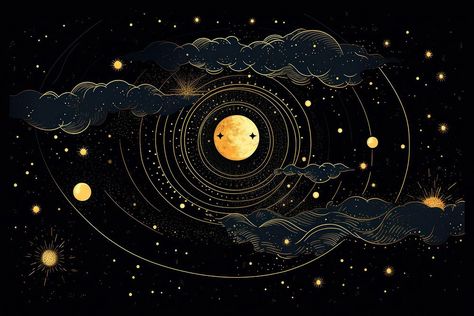 Wallpaper moon astronomy universe.  | premium image by rawpixel.com / Adjima Moon Wallpaper For Desktop, Celestial Wallpaper Desktop, Astrology Wallpaper Desktop, Space Wallpaper Desktop, 4 K Wallpaper Pc, Space Desktop Wallpaper, Space Art Wallpaper, Vintage Space Art, Celestial Aesthetic