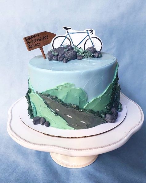 Men's Cakes Birthday, Mountain Bike Cake, Cycling Cake, Bicycle Cake, Bike Cakes, 50th Cake, Sweet Decoration, Cakes For Men, Decorations Ideas