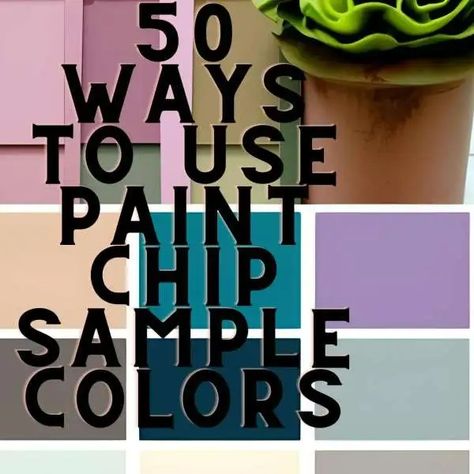 50 Paint Chip Sample Project Ideas – Home and Garden Paint Sample Projects, Paint Chip Projects, Paint Chip Ideas, Paint Sample Art Wall Color Swatches, Cards Using Paint Chips, Paint Chip Bookmarks Diy, Paint Chip Wall, Paint Samples Crafts, Paint Sample Cards