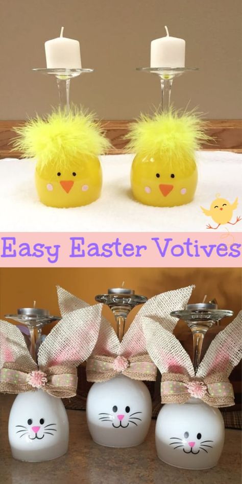 Easy DIY Easter Decor Ideas That Look Store Bought - Twins Dish Easy Diy Easter Decor, Oster Dekor, Diy Easter Decor, Easter Decor Ideas, Idee Cricut, Development Books, Tub Bathroom, Wine Glass Crafts, Easy Easter Crafts