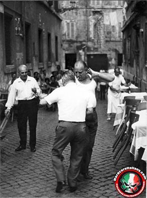 Italian dads dancing in Italy. Love this picture Men Dancing, Italian Photography, Dancing In The Street, Vintage Dancing, Italian Bistro, Vintage Foto's, Jean Gabin, Italian Family, Italian Aesthetic