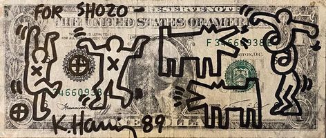 Black Marker Drawing, One Dollar Bill, Dollar Bills, Marker Drawing, One Dollar, Keith Haring, Dollar Bill, School Projects, Artsy Fartsy