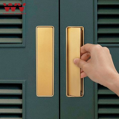 WV Hidden Door Handle Black Gold Embedded Handle Zinc Alloy Door Invisible Cabinet Handle Recessed Pulls Knob Furniture Hardware _ - AliExpress Mobile Refrigerator Design, Brass Door Handle, Invisible Doors, Cheap Cabinets, Door Handles Modern, Door Handles Interior, Bookcase Door, Brass Furniture, Sliding Door Handles