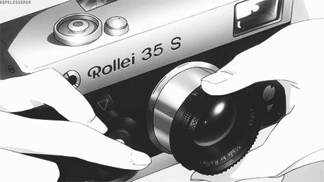 Camera Gif Aesthetic, Gif Black Aesthetic, Notion Cover Aesthetic Gif, Utahime Aesthetic, Gif Camera, Anime Camera, Notion Header, Google Backgrounds, White Gif