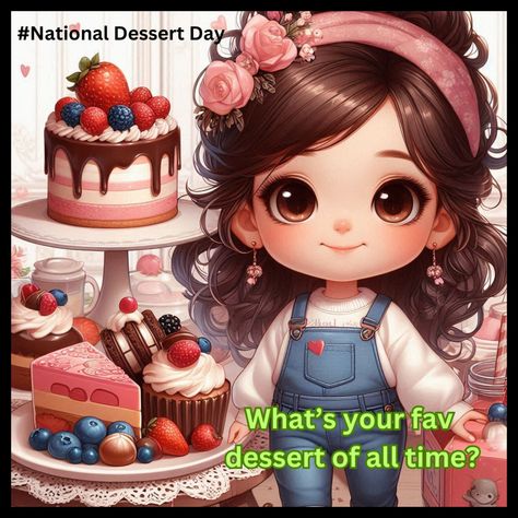 #NationalDessertDay

What's your all time favorite dessert? 
Tell us your top pick! 🍰🥧 National Dessert Day, National Days, Favorite Dessert, Favorite Desserts, Top Pick, All Time, All About Time, Dessert