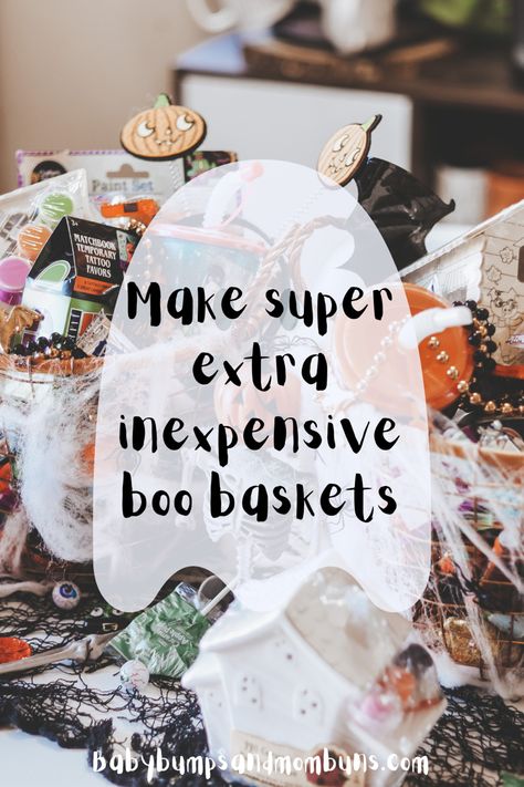 Diy Boo Basket, Boo Basket Ideas, Tradition Ideas, Boo Gift, Boo Baskets, Spooky Candy, Halloween Gift Baskets, Boo Boo Bags, Halloween Gift Bags