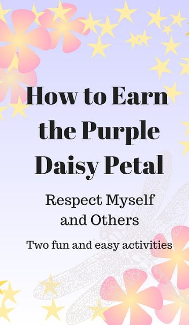 Purple Petal Daisy Activities, Respect Yourself And Others Daisy Petal, Daisy Respect Authority Petal, Respect Myself And Others Daisy Petal Activities, Gloria Petal Daisy Activities, Vi Petal Daisy Activities, Daisy Respect Myself And Others, How To Earn Daisy Petals, Respect Myself And Others Daisy Petal