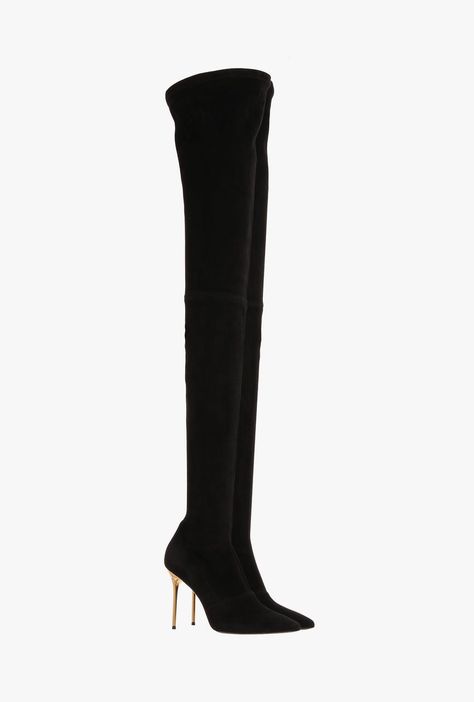 Balmain Boots, High Boots For Women, Fancy Heels, Shoes Drawing, Long Boots, Boots For Women, Designer Boots, Thigh High Boots, Thigh High