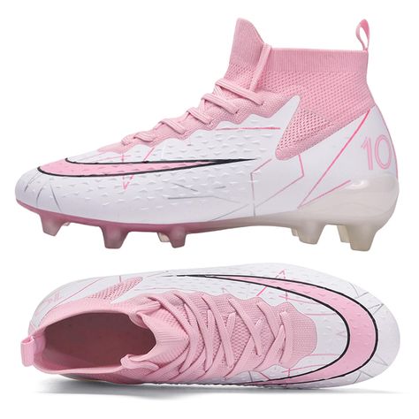 Soccer Girl Shoes, Adidas Cleats Soccer, Cute Cleats Soccer, Pink Football Boots, Cute Soccer Cleats, Pink Football Cleats, Soccer Fits, American Football Cleats, Pink Soccer Cleats