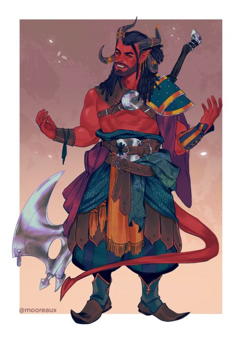 Dnd Tumblr, Tiefling Barbarian, Dnd Tiefling, Canine Tooth, Jane Fonda, My Boy, Dnd Characters, Art Stuff, Shades Of Red