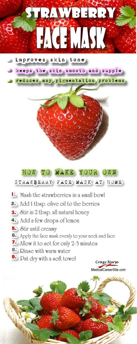 Diy Acne Mask, Crazy Nurse, Strawberry Face Mask, Face Mask At Home, Acne Scar Mask, Mask At Home, Viral Images, Honey Face Mask, Quote Pictures