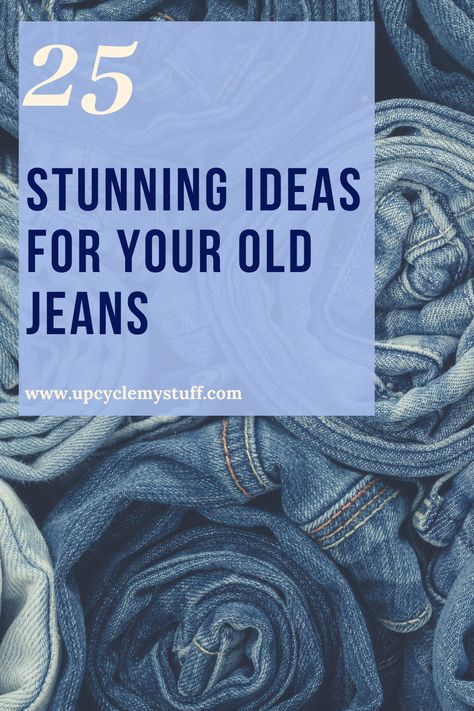 Recycler Diy, Upcycled Denim Diy, Återvinna Jeans, Jeans Upcycle, Diy Old Jeans, Jean Quilt, Upcycle Crafts Diy, Denim Crafts Diy, Upcycling Projects