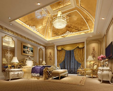 These can run anywhere from an Egyptian theme to a marble theme to an Italian villa theme. Checkout 20 modern luxury bedroom designs for your inspiration. Modern Luxury Bedroom Design, بيوت ملكية, Modern Luxury Bedroom, Luxury Bedroom Design, Ceiling Design Bedroom, Home Luxury, Luxury Bedroom Master, Versace Home, Bedroom Ceiling