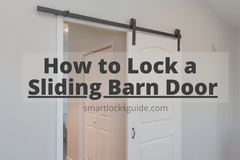 If you’re reading this, chances are you have a sliding barn door. And if you do, that means one thing: it’s not properly locked. Barn doors are not made to Locking Sliding Barn Door, Sliding Barn Door Living Room, Handles For Barn Doors, Barn Doors On Bathrooms, Bathroom Barn Doors Sliding, Double Sliding Door Design, Barn Doors That Lock, Sliding Door On Bathroom, Bifold Bathroom Door With Lock